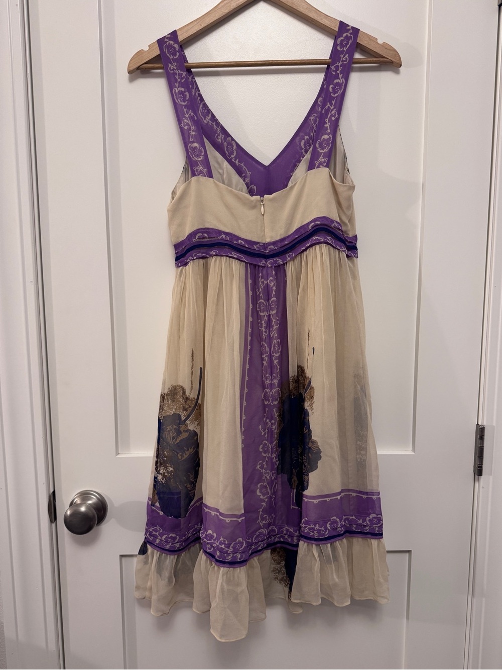 Anthropologie Lil Silk Floating Lotus Babydoll Dress - Picture 5 of 9